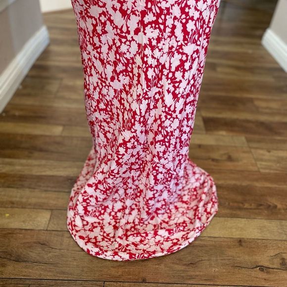 Free People Red and White Floral Midi Dress - Picture 5 of 16